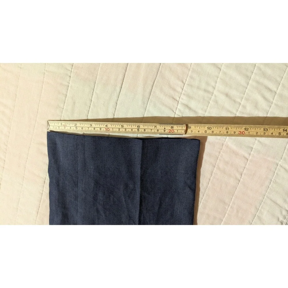 Vtg Polo Ralph Lauren Dress Pants 36x31 100% Linen Pleated Flap Pocket Talon Zip